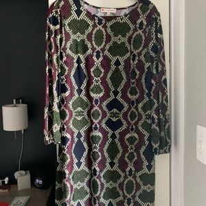 JUDE CONNALLY Multi Snake Print Dress Sz L